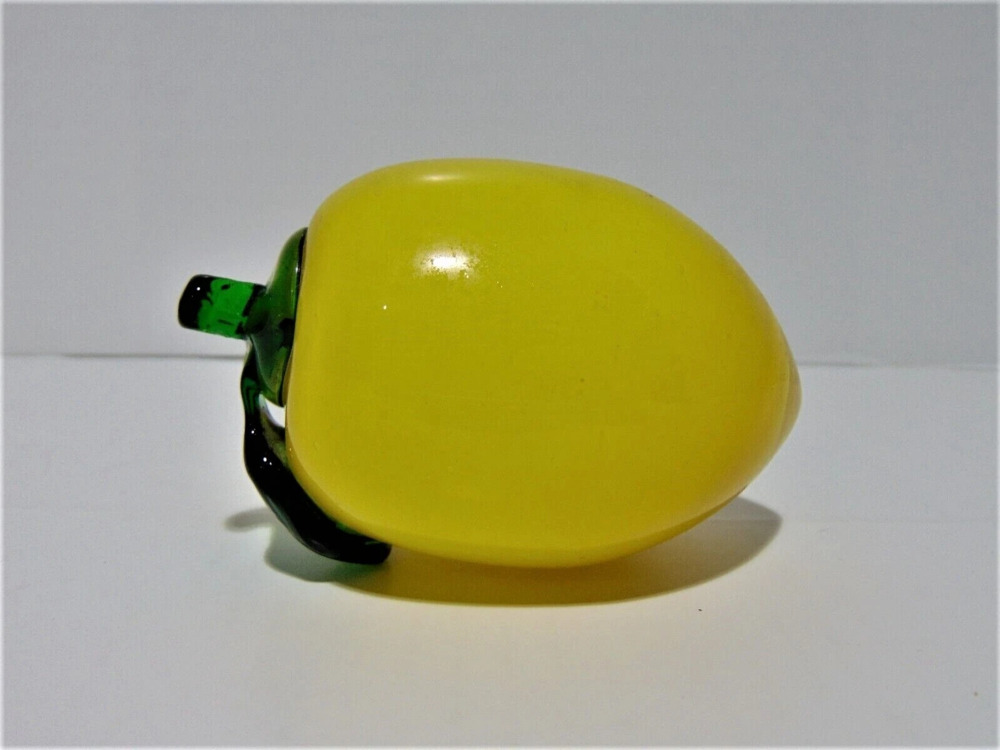 Vintage Yellow Lemon Art Glass Fruit Decor